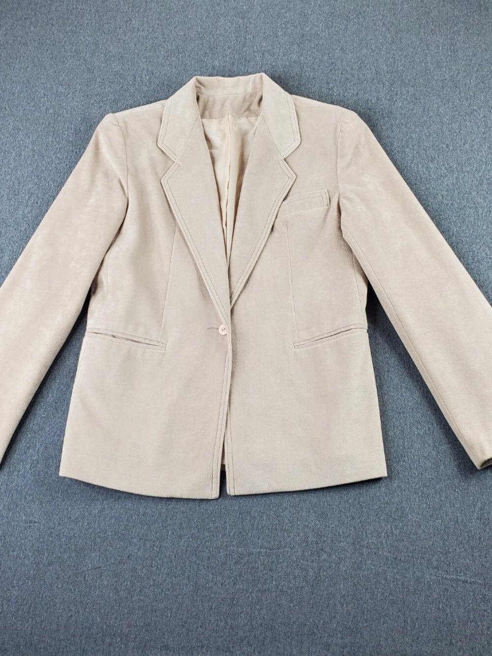 Skin Gear II Women's Jacket Soft Suede Open Blazer Pockets Lined Size Unknown